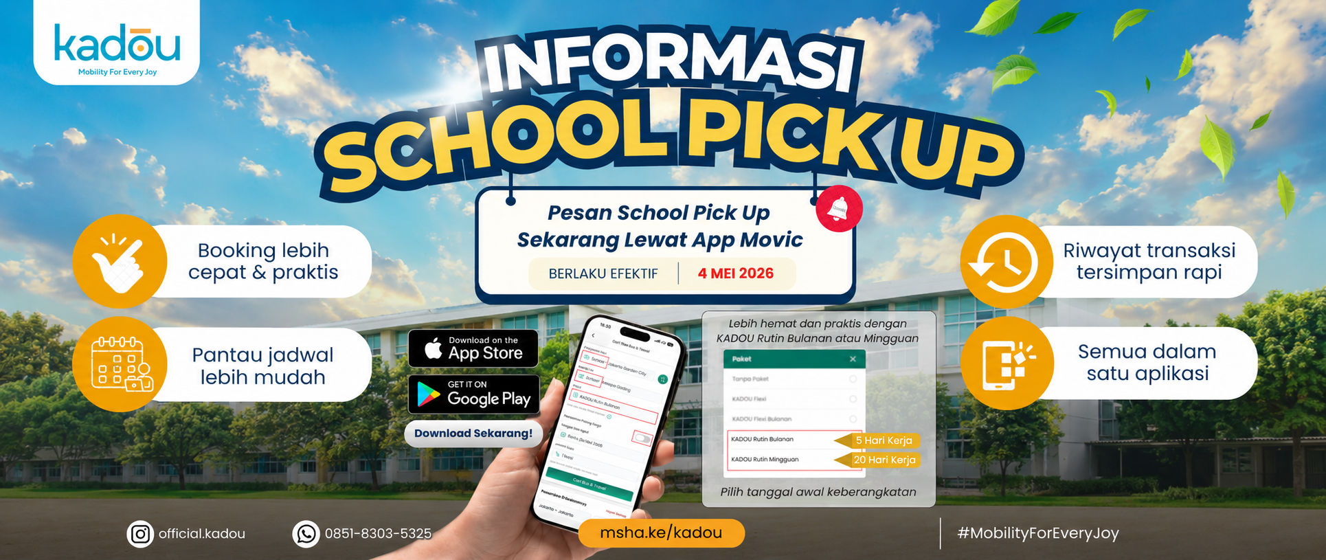 School Pick Up Kini Beralih ke Aplikasi MOVIC