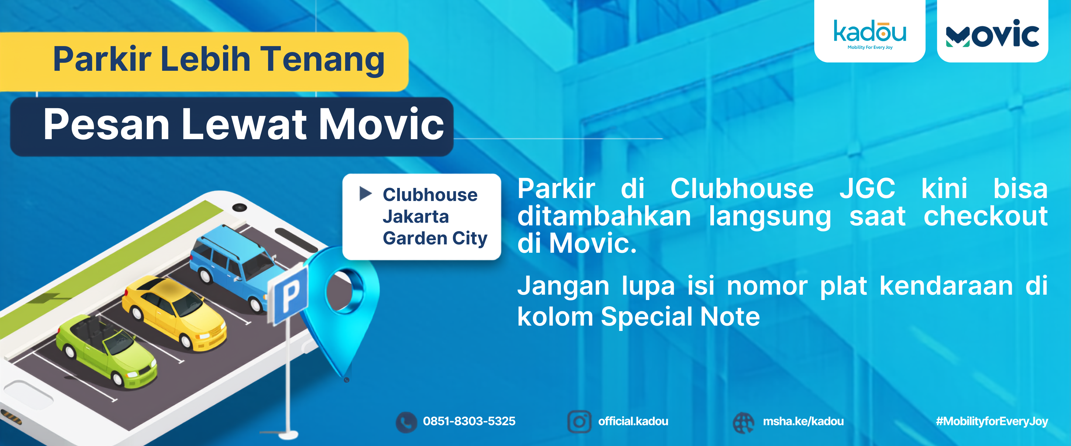 Parkir Lebih Tenang, Pesan Lewat Movic