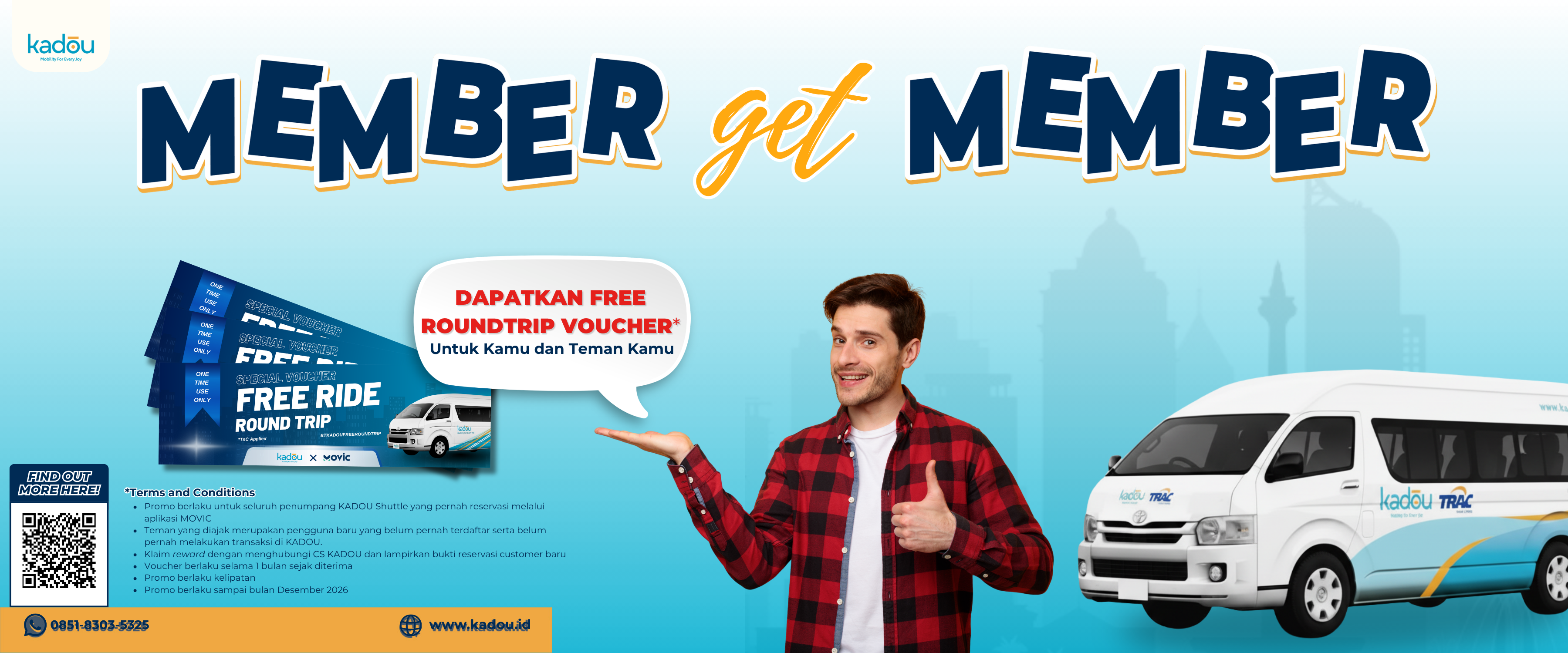 Ajak Teman Naik KADOU, Dapatkan Free Round Trip!